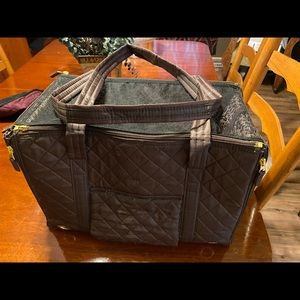 Cute Sherpa doggie bag leopard print.